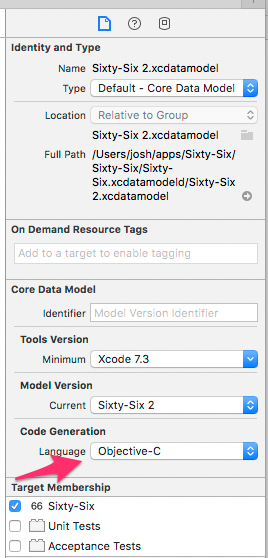 Setting the model file language