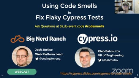 Using Code Smells to Fix Flaky Tests in Cypress