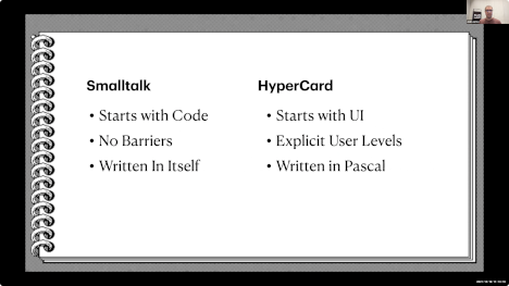 Modifiable Software Systems: Smalltalk and HyperCard